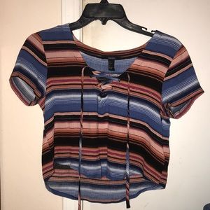 striped crop top
